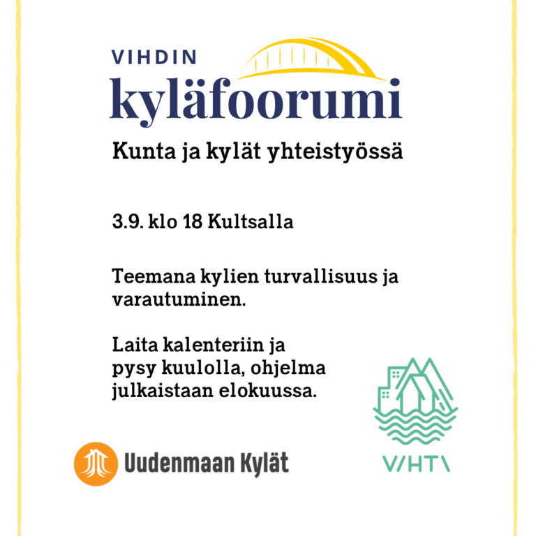 Vihdin kyläfoorumi käynnistyy